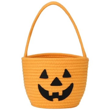 Adorable Halloween Pumpkin Basket for Kids - Perfect Trick or Treat Companion