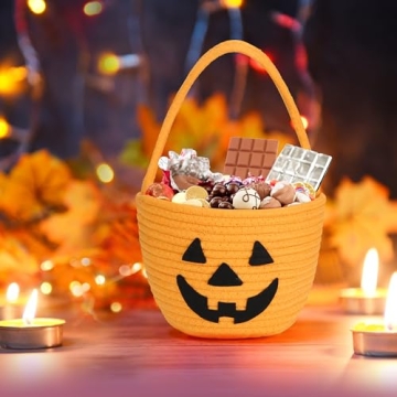 Kids Halloween Pumpkin Basket - Durable Trick or Treat Companion