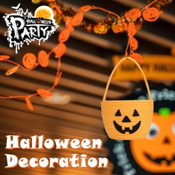 Kids Halloween Pumpkin Basket - Durable Trick or Treat Companion