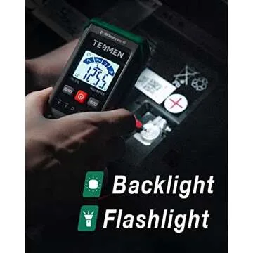 TM-510 Digital Multimeter, 4000 Counts, Smart Measurement, Auto-Ranging Voltmeter; Voltage Tester with Non-Contact Voltage Function, Measures AC/DC Voltage, Resistance, Continuity – Green