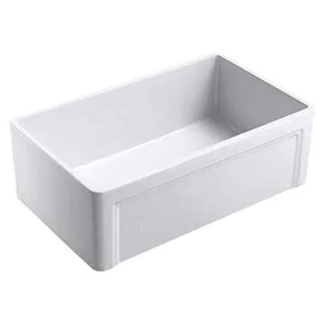 Empire Industries OL30G Reversible Fireclay Farmhouse Kitchen Sink - Elegant & Durable