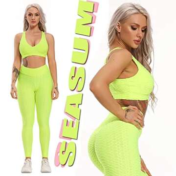 SEASUM Women's High Waist Yoga Pants Tummy Control Slimming Booty Leggings Workout Running Butt Lift...