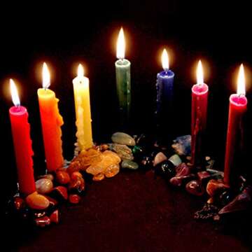 Onebird 100 pcs Unscented Assorted Colors Mini Taper Candle | 4" Tall x 1/2" Diameter | Great for Casting Chimes, Rituals, Spell, Wax Play & More