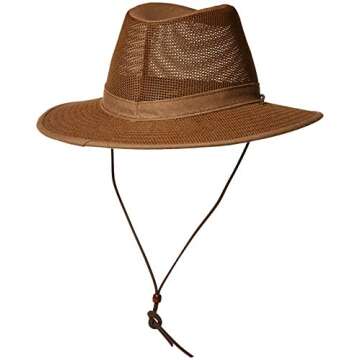 Henschel Hats Aussie Breezer Hat - Sun Protection & Crushable Soft Mesh Hat - Outdoor Men's Summer H...