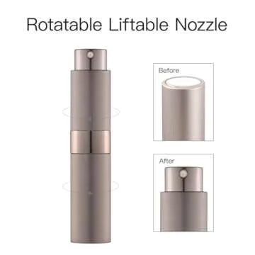 LISAPACK 8ML Atomizer Perfume Spray Bottle for Travel