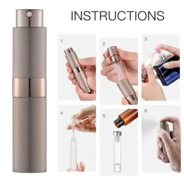 LISAPACK 8ML Atomizer Perfume Spray Bottle for Travel