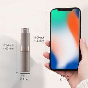 LISAPACK 8ML Atomizer Perfume Spray Bottle for Travel