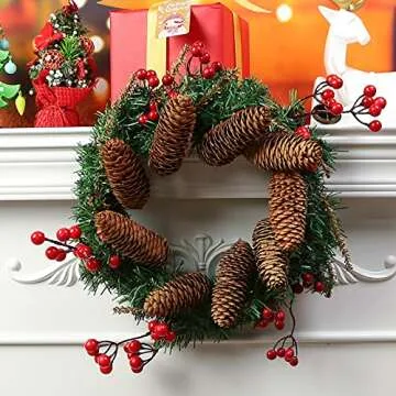 JOHOUSE 3.5-5Inch Natural Pine Cones, Big Pinecones, Christmas Natural Pinecone Ornaments Big Spruce Pine Cones for Autumn and Winter Decor Christmas Decorations, Winter Vase Filler