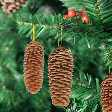 JOHOUSE 3.5-5Inch Natural Pine Cones, Big Pinecones, Christmas Natural Pinecone Ornaments Big Spruce Pine Cones for Autumn and Winter Decor Christmas Decorations, Winter Vase Filler