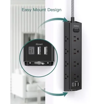 Surge Protector Power Strip with USB Ports for All Needs