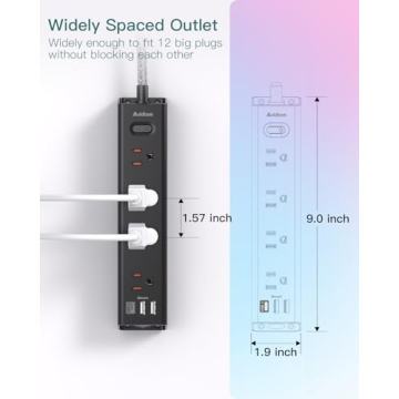 Surge Protector Power Strip with USB Ports for All Needs