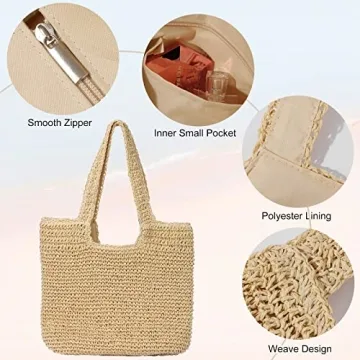 GOLDTIMO Stylish Large Beach Bag for Summer Vacations