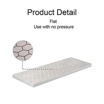 S SATC Diamond Sharpening Stone 2 Side Grit 400/1000 Diamond Plate Honing Stone 8-inch Hone Sharpener White