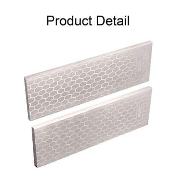 S SATC Diamond Sharpening Stone 2 Side Grit 400/1000 Diamond Plate Honing Stone 8-inch Hone Sharpener White