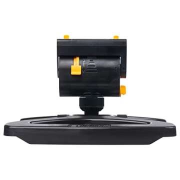 Melnor 65131AMZ MiniMax Turbo Oscillator Sprinkler, 4000 sq. ft., 4-Way Adjustable, Quick Connect Bundle, Black, Yellow