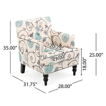 Christopher Knight Home Harrison Club Chair in Floral Design