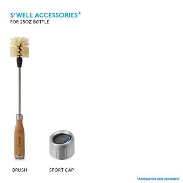 S'well Stainless Steel Water Bottle - 25 Fl Oz - Lily Wood - Triple-Layered Vacuum-Insulated Containers Keeps Drinks Cold for 54 Hours and Hot for 26 - with No Condensation - BPA Free Water Bottle