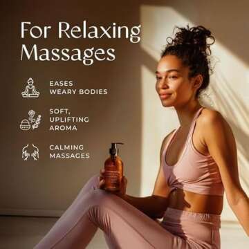 Gya Labs Destressing Massage Oil for Sore Muscles - Natural & Warming 6.76 Fl Oz