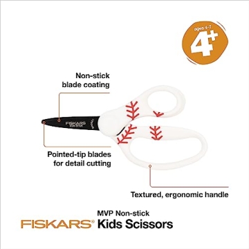 Fiskars 5" Kids Scissors with Non-Stick Blades - 3-Pack