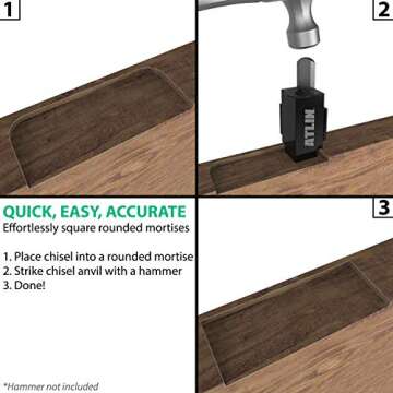 ATLIN Corner Chisel - Precision Tool for Woodworking and Installations