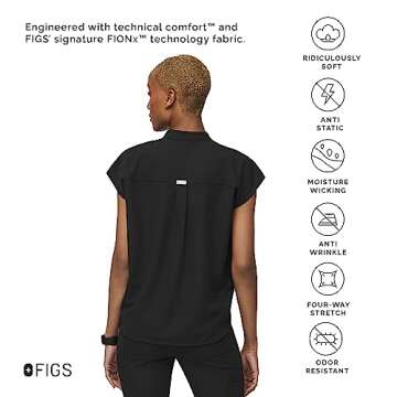 FIGS Women’s Rafaela Oversized Scrub Top – Unmatched Comfort