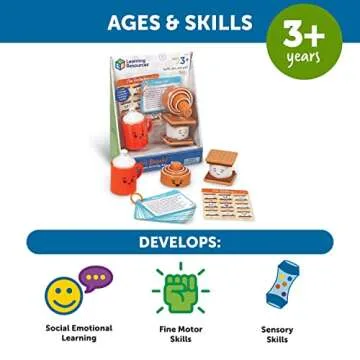 Learning Resources S’mores Break! Sensory Fidget Activity Set, Sensory Fidget Toys, Social Emotional Learning, Fidget toys, Kids Easter Basket Stuffers , Ages 3+,19 Pieces