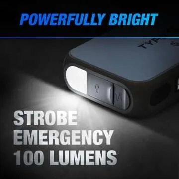 Type S 1000A Portable Battery Car Jump Starter with Power Bank, 12V 6L Gas 3L Diesel, LCD Display, Battery Jump Box, 8000mAh, LED Flashlight, IP64 Splash-Proof, USB-C & USB-A, UL Listed