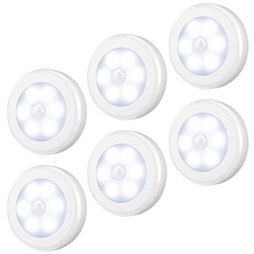 AMIR Upgraded 3.15” Motion Sensor Light - Pack of 6 for Indoor Use