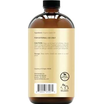 Organic Cold-Pressed Castor Oil for Hair and Skin Care