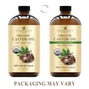 Organic Cold-Pressed Castor Oil for Hair and Skin Care