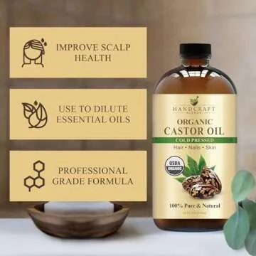 Organic Cold-Pressed Castor Oil for Hair and Skin Care