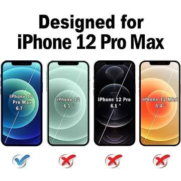 QHOHQ [2 Pack] Privacy Screen Protector for iPhone 12 Pro Max 6.7 Inch, Anti-Spy Tempered Glass Film, 9H Hardness, 2.5D Edge, Scratch Resistant, Easy Install - Case Friendly