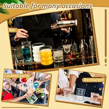 Wave Shaped Cocktail Glasses for Stylish Entertaining