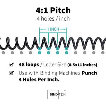 Binditek Spiral Binding Coils - Durable and Versatile Solution