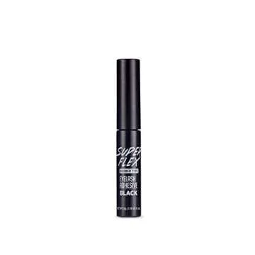 KISS i-Envy Super Flex Brush Eyelash Adhesive Rubber Type Black 0.176 oz KPEG07