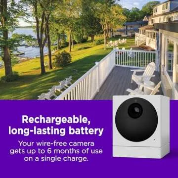 Roku Outdoor Camera (No Base) for Home Security - Security Camera with HD Night Vision, Works with Google, Motion Detection & 2-Way Audio - 90-Day Subscription Included