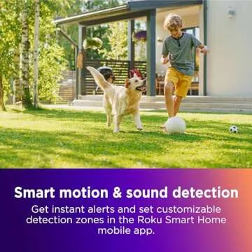 Roku Outdoor Camera (No Base) for Home Security - Security Camera with HD Night Vision, Works with Google, Motion Detection & 2-Way Audio - 90-Day Subscription Included