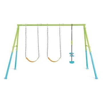 INTEK Heavy Duty Backyard Swing Set for Kids Fun