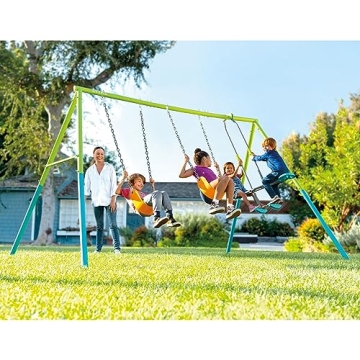 INTEK Heavy Duty Backyard Swing Set for Kids Fun