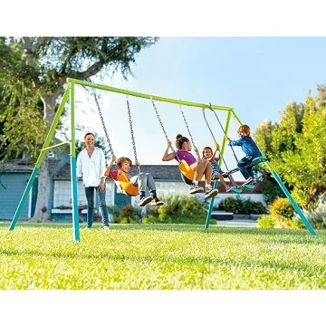 INTEK Heavy Duty Backyard Swing Set for Kids Fun
