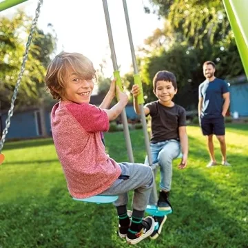 INTEK Heavy Duty Backyard Swing Set for Kids Fun