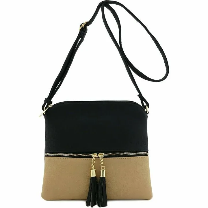 DELUXITY Crossbody Bag with Tassel - Lightweight Style