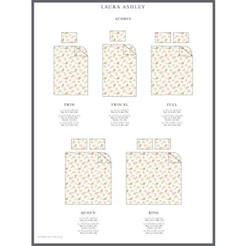 Laura Ashley Queen Cotton Flannel Bedding Set - Cozy & Elegant