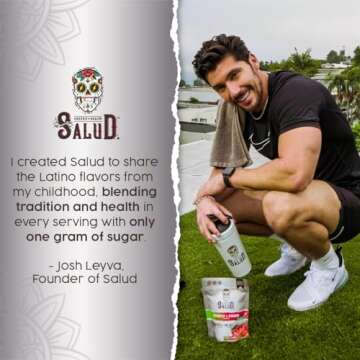 Salud 2-in-1 Energy Powder, Hibiscus Flavor, Vegan and Low Sugar