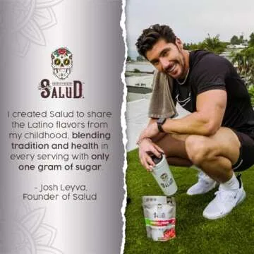 Salud 2-in-1 Energy Powder, Hibiscus Flavor, Vegan and Low Sugar