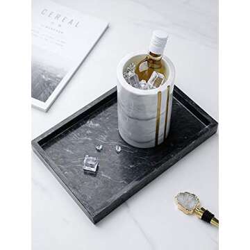Elegant Marble Wine Chiller - Multi-Purpose Cooler and Vase