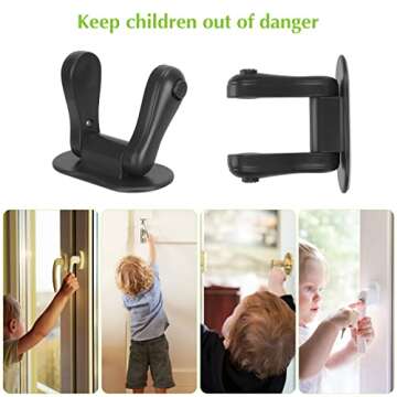 BiSiViO Child Proof Door Lever Lock - Safe & Stylish solution