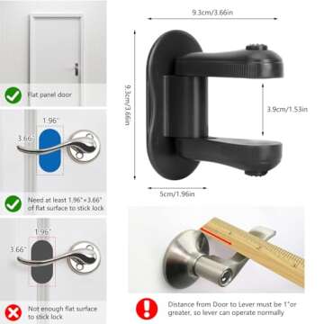 BiSiViO Child Proof Door Lever Lock - Safe & Stylish solution