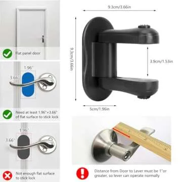 BiSiViO Child Proof Door Lever Lock - Safe & Stylish solution