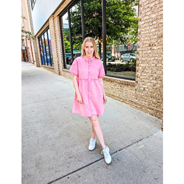 LookbookStore Denim Dress for Women Summer Casual Wear